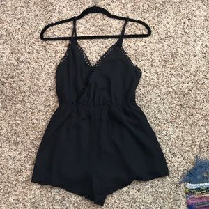 BLACK TOBI STRAPPY ROMPER
